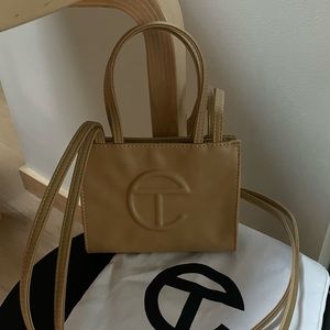 Telfar cream mini shopper